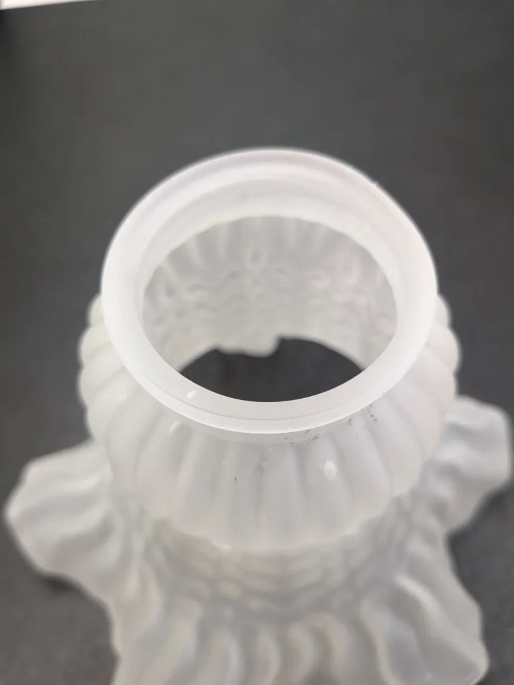 Frosted Glass Beaded Hobnail Tulip Light Shade Replacement Ruffled Edge